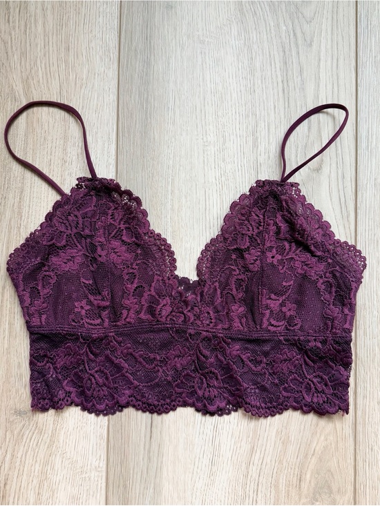 Me to We Tops - Me to We Burgundy Lace Longline Bralette